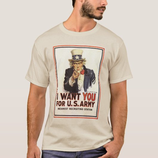 アンクルサム – 私はTシャツが欲しい Tシャツ (正面)