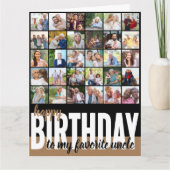 アンクルフォトコラージュ31写真ハッピーバースデー カード (正面)