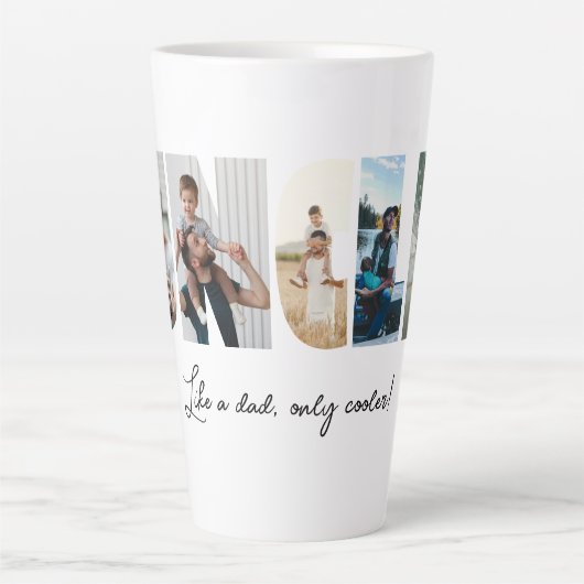 アンクルフォトコラージュ5写真コラージュ カフェラテマグ (正面)