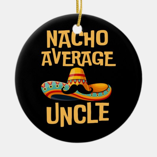 アンクルユーモおもしろいことわざ引用文ナチョン セラミックオーナメント (正面)