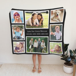 アンクルラブユー写真コラージュ フリースブランケット
