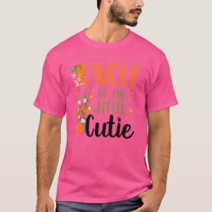 アンクルリトルかわいこちゃんベビーシャワーオレンジ1st誕生日 tシャツ