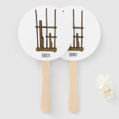 アンクルン漫画イラストレーション ハンドファン (正面&裏面)