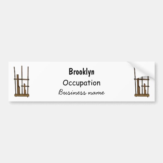 アンクルン漫画イラストレーション バンパーステッカー (正面)