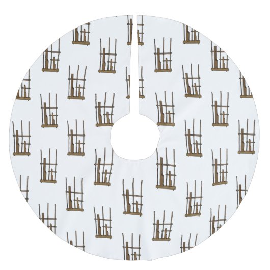 アンクルン漫画イラストレーション ブラッシュドポリエステルツリースカート (正面)