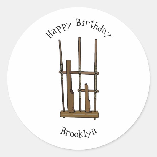 アンクルン漫画イラストレーション ラウンドシール (正面)