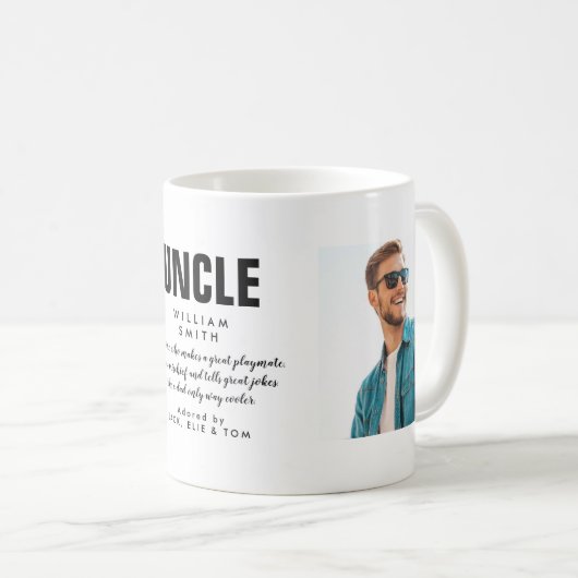 アンクル引用文モダンフカッコいいォト  コーヒーマグカップ (正面右)