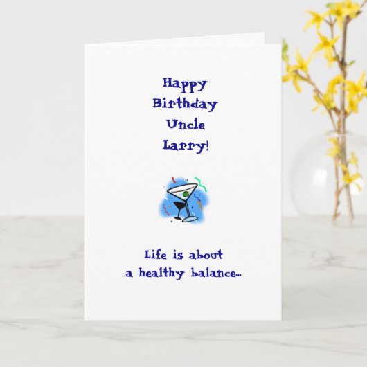 アンクル誕生日カード カード (黄色い花)