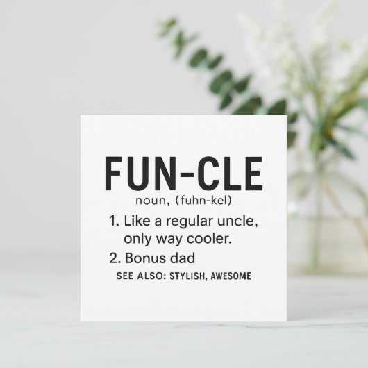 アンクル誕生日ファン カード (スタンド正面)