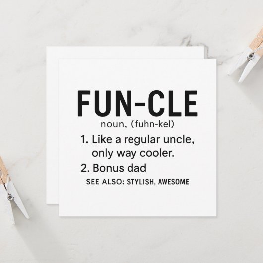 アンクル誕生日ファン カード (正面/裏面インサイチュ)