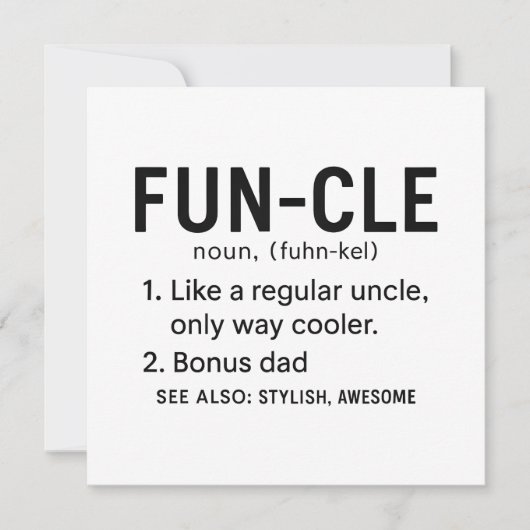 アンクル誕生日ファン カード (正面)