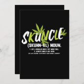 アンクル·ウィおもしろいード·スモーカー·スクルンクル·アンクル·ラバー·ギフト 招待状 (正面/裏面)