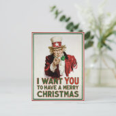 アンクル・サムは君に聖降誕祭を祝ってほしい シーズンポストカード (スタンド正面)