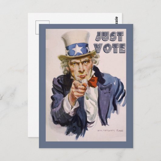 アンクル・サム・ハガキを投票者に投票 ポストカード (正面/裏面)