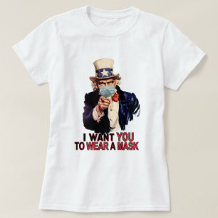 アンクル·サム·ワンズ·ユーザーズ·衣服·ア·顔·マスクUSA Tシャツ