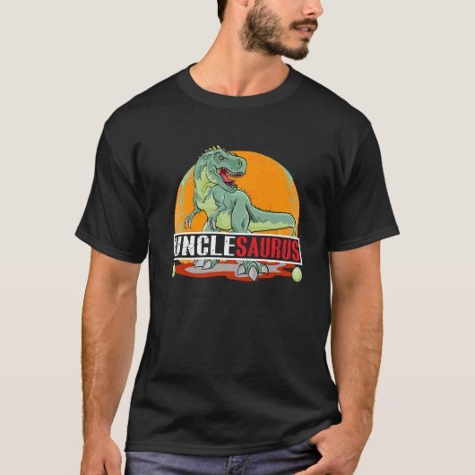 アンクレサウルスTレックス恐竜アンクルサウルス誕生日V Tシャツ (正面)