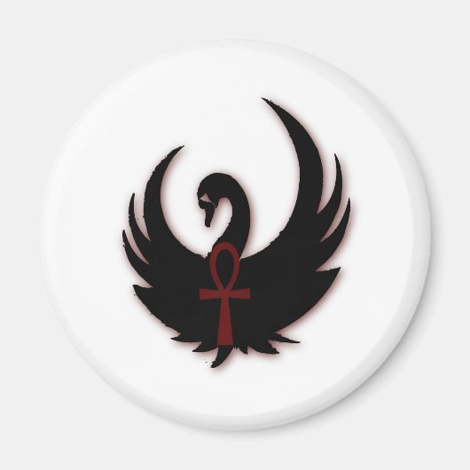 アンク付きブラックスワン マグネット (正面)