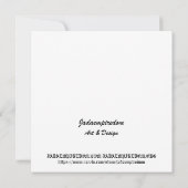 アンク・クルックス・アンサタ・エジプト十字 招待状 (裏面)