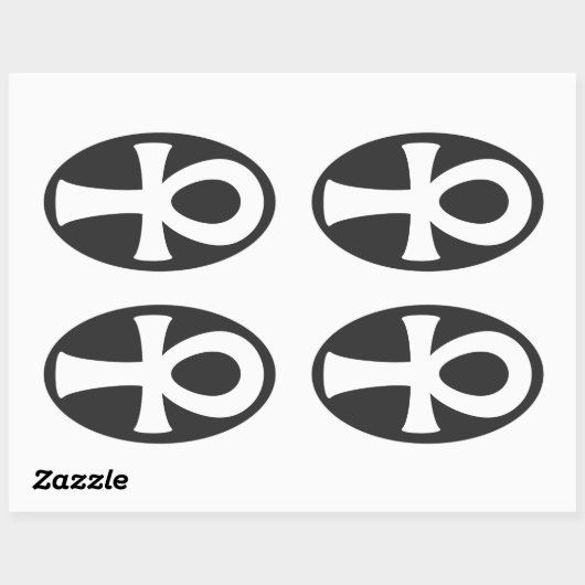 アンク 楕円形シール (シート)