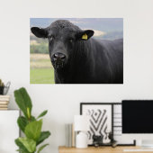 アングスブラックビーフブル ポスター (ホームオフィス)