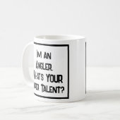 アングラーすごいの才能。コーヒーマグ コーヒーマグカップ (正面左)