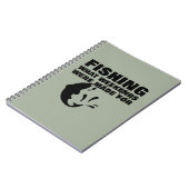 アングラーズ魚釣りテーマおもしろいスローガン ノートブック (左側)