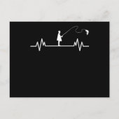 アングラーハートビート魚釣り魚おもしろい魚釣りギフト ポストカード (正面)