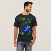 アングラーフィッシュと小さな魚たち Tシャツ (正面フル)