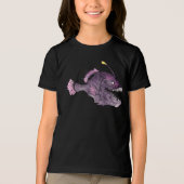 アングラーフィッシュの水彩画 トライブレンドTシャツ (正面)