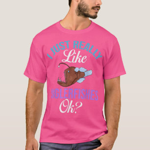 アングラーフィッシュ深いシーアングラーフィッシュスケルトン Tシャツ