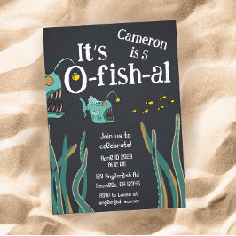 アングラーフィッシュ深いシー海誕生日 招待状