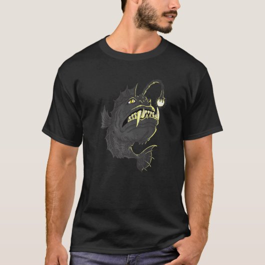 アングラーフィッシュ深海魚 Tシャツ (正面)