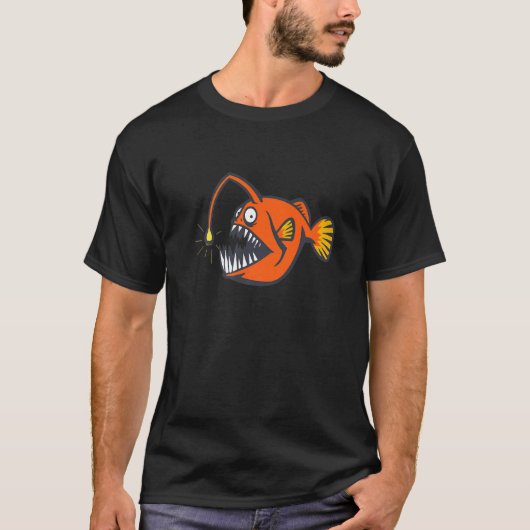 アングラーフィッシュ 深海生物 海の怪物 アングラーF Tシャツ (正面)
