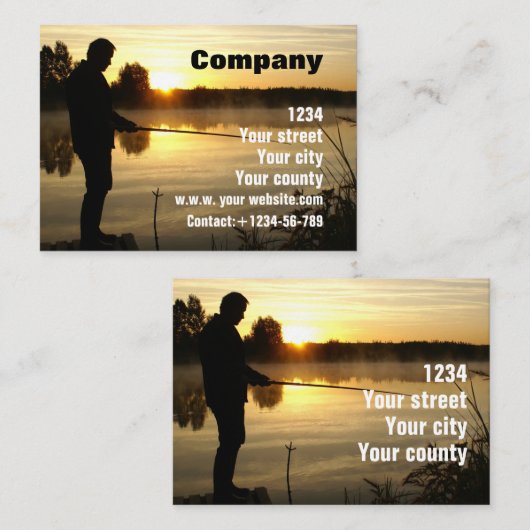 アングラー朝 名刺 (正面/裏面)