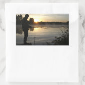 アングラー朝 長方形シール (バッグ)