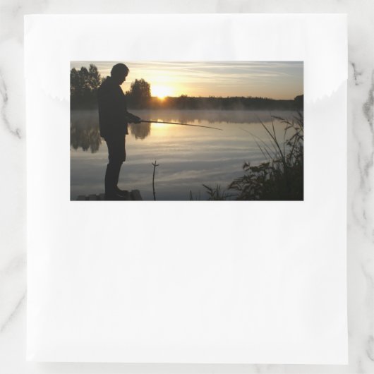 アングラー朝 長方形シール (バッグ)