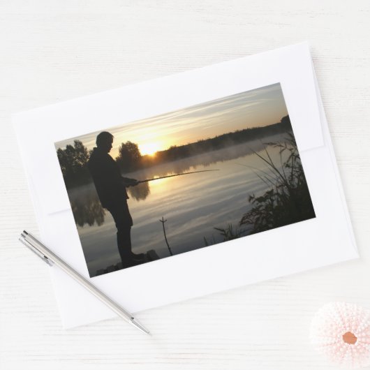 アングラー朝 長方形シール (封筒)