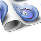 アングラー魚の水族館の魚のボウルかわいい ラッピングペーパー (ロールコーナー)