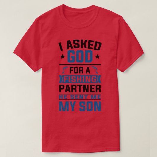 アングラー魚釣り父と息子アングルパートナーズ Tシャツ (デザイン正面)