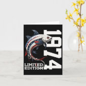 アングラー51誕生日魚釣り限定版1974 カード (黄色い花)