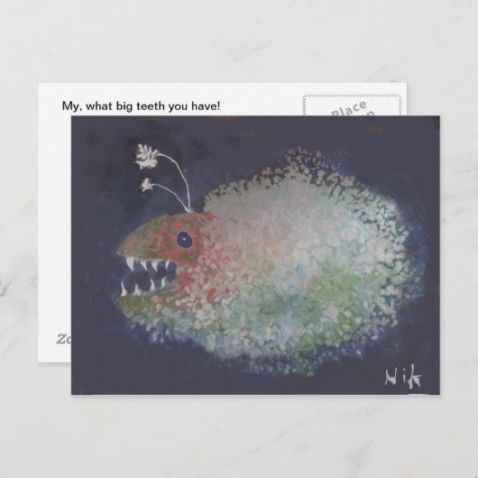 アングラー・フィッシュ？それとも歯の塊か？ ポストカード (正面/裏面)