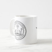 アングリカンE&Rマグ、ロゴと聖書の言葉 コーヒーマグカップ (正面左)