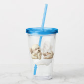 アングリードッグ&キャットオンクラウド アクリルタンブラー (裏面)