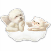 アングリードッグ&キャットオンクラウド シール (正面)