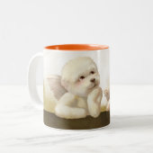 アングリードッグ&キャットオンクラウド ツートーンマグカップ (正面左)