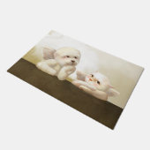 アングリードッグ&キャットオンクラウド ドアマット (アングル)