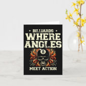 アングルが出会うビリヤードAction Billiard Cue Po カード (黄色い花)
