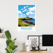 アングルシー島の旅行ポスター壁画 アングルシー島の壁 ポスター (ホームオフィス)