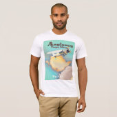 アングルシー ビンテージ スタイル トラベル ポスター Tシャツ (正面フル)