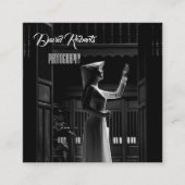 アングルモダン率直な写真。 スクエア名刺 (正面)